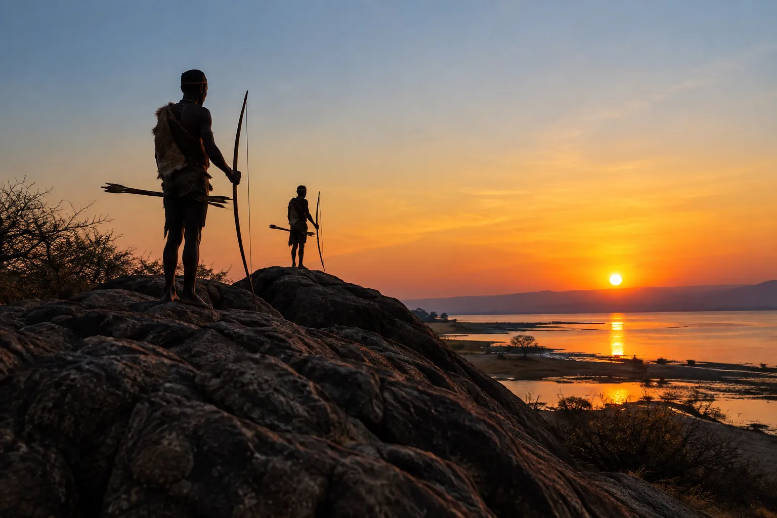 Fishing on Lake Eyasi