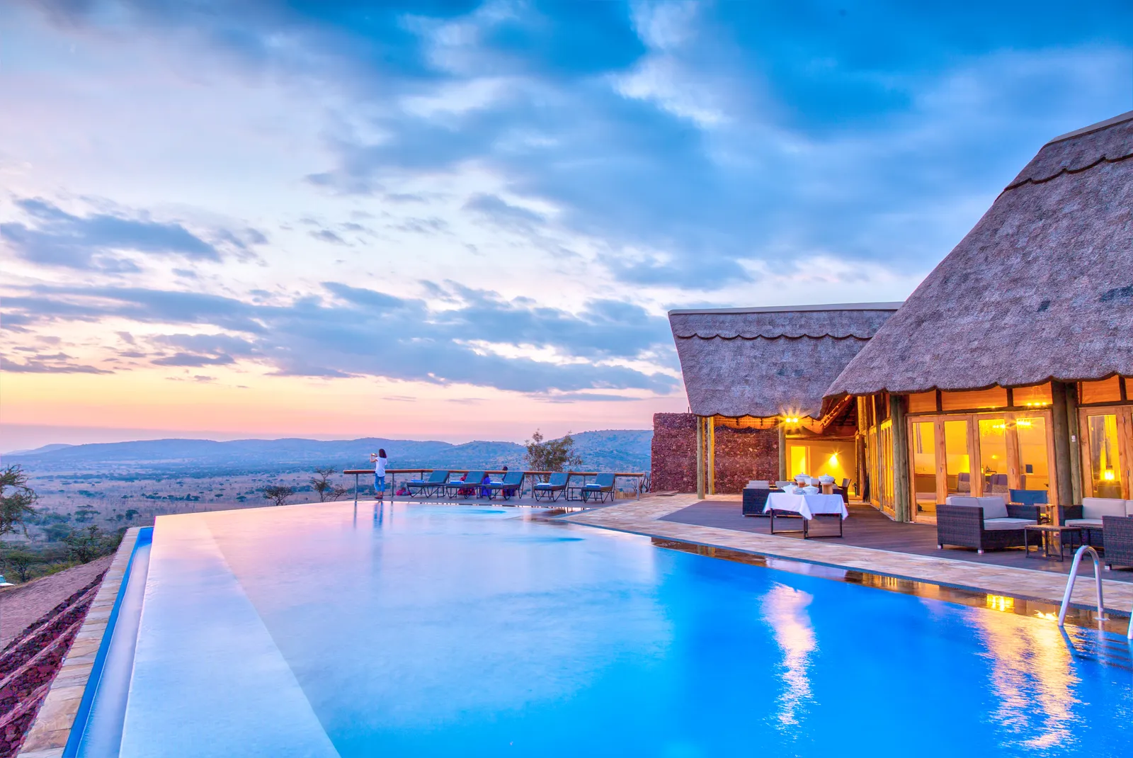 Lahia Tented Lodge - West Serengeti, main house and pool