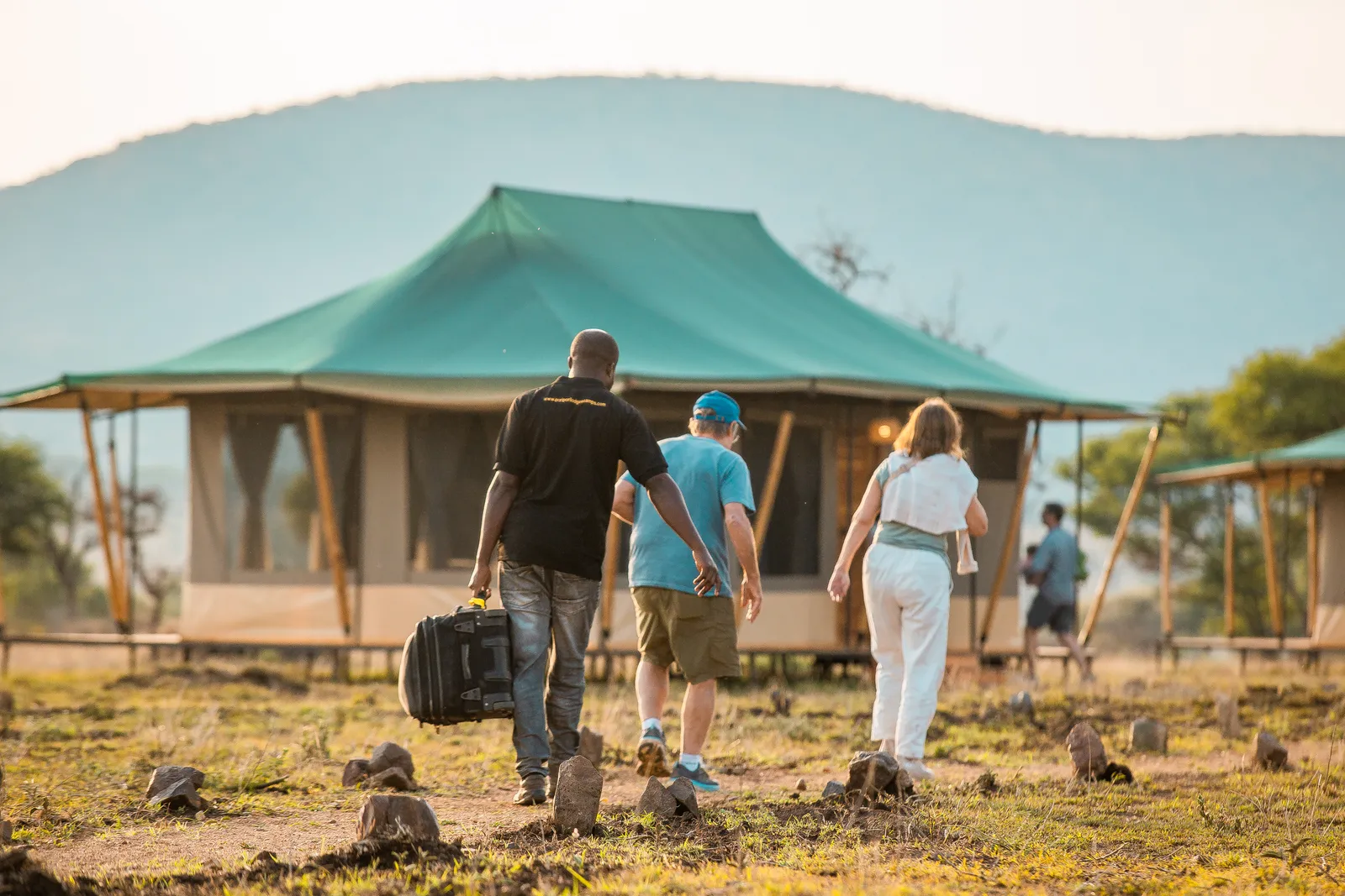Poripori Lodges & Camps, arrival at the tent
