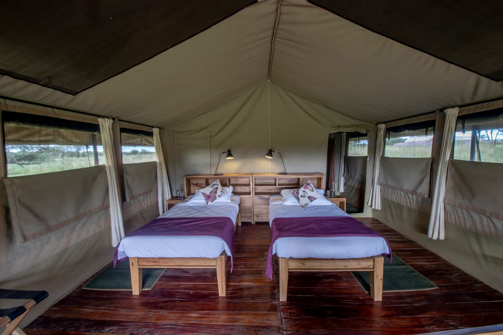 HIPPO TRAILS CAMP, tent interior