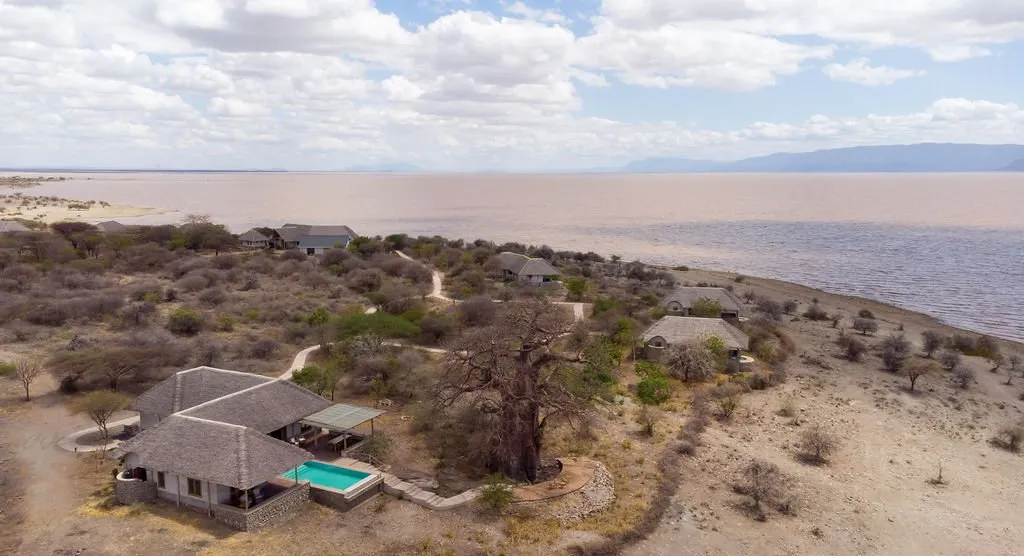 Manyara's Secret, lodge from above