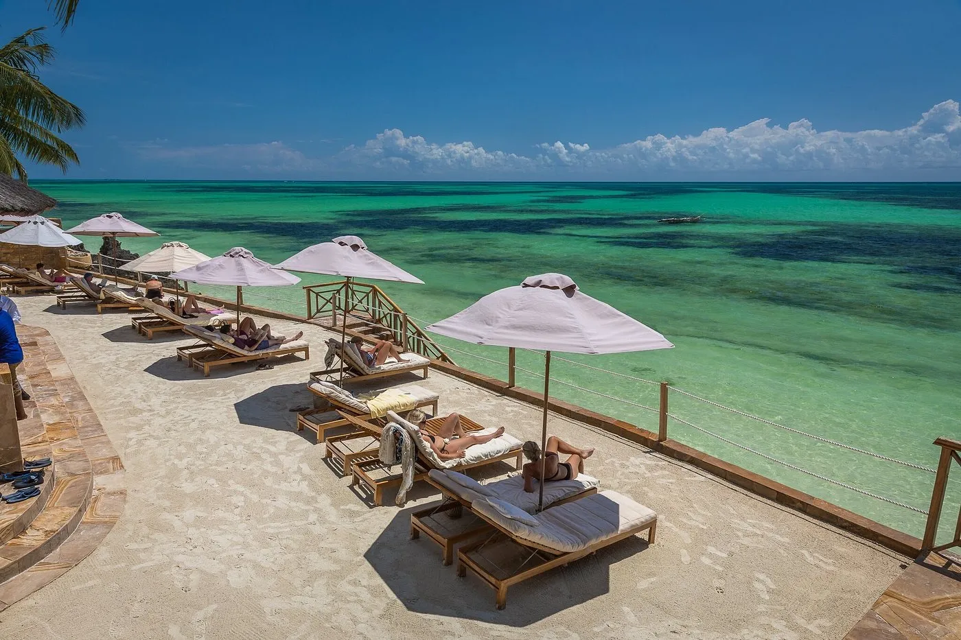 Tulia Zanzibar, beach with loungers